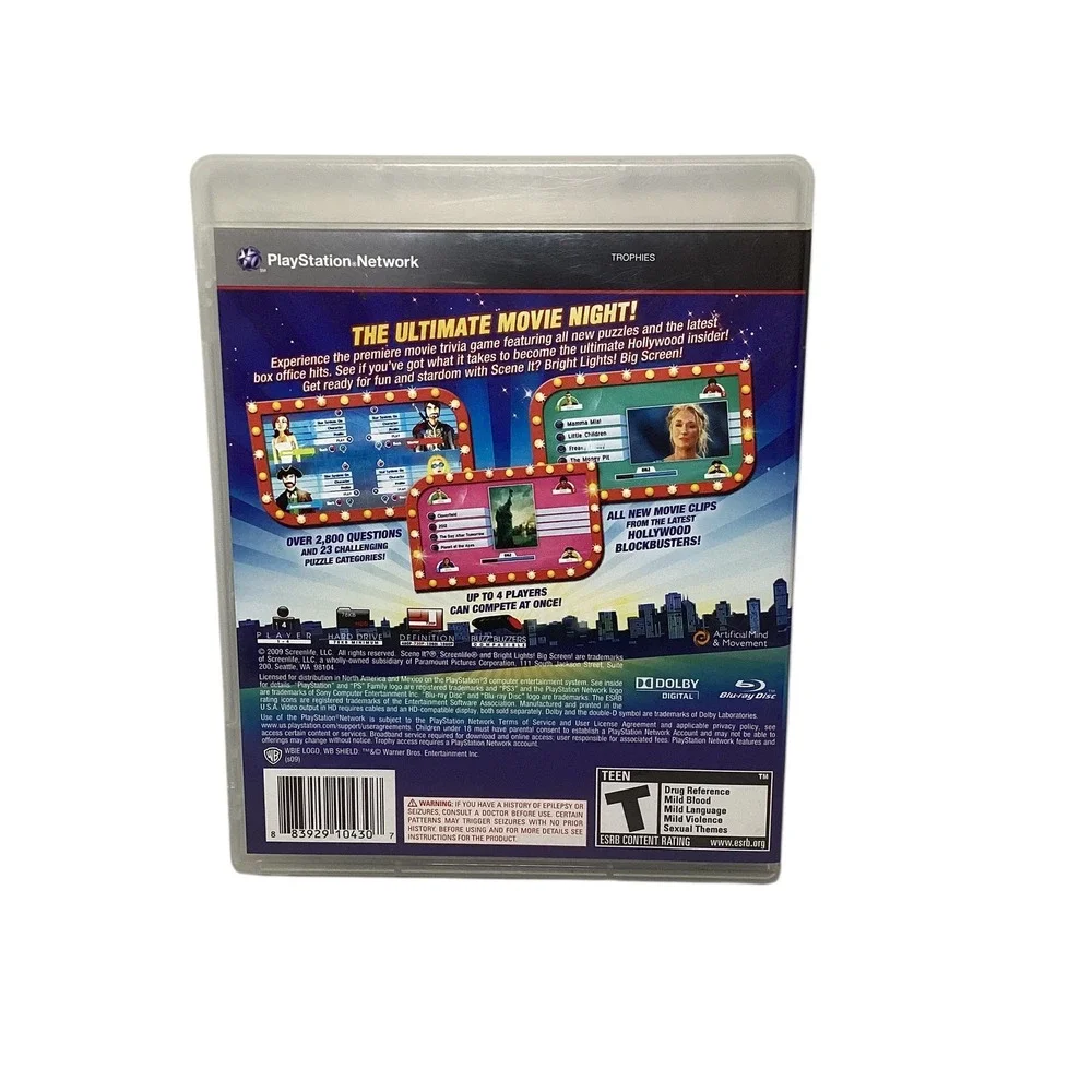 Scene It? Bright Lights! Big Screen! Sony PlayStation 3 PS3 Movie Trivia Game